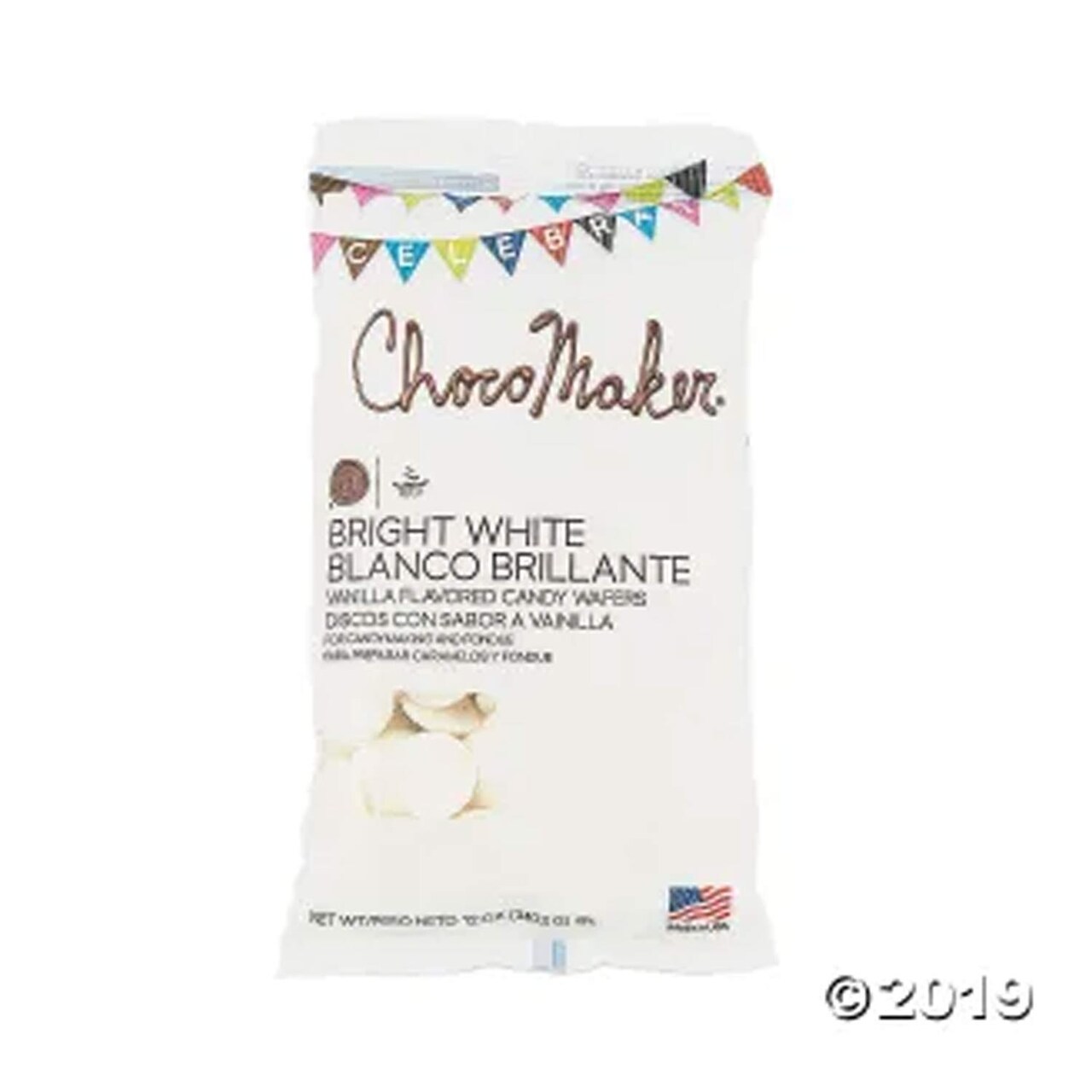 ChocoMaker Bright White Vanilla Flavored Candy Wafers 12 Ounce Bag